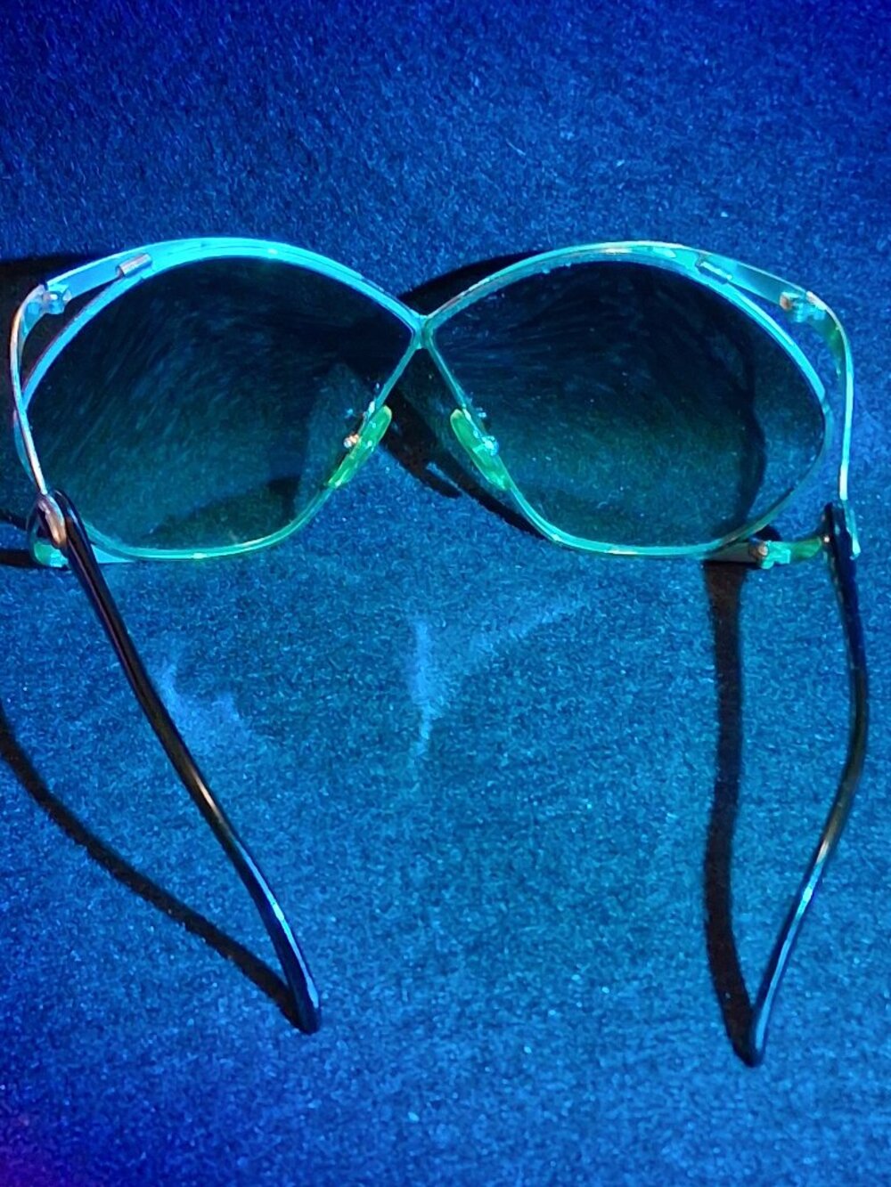 Christian Dior Vintage 70s/80s Oversized Butterfly Sunglasses 2056 Austria Gold - Picture 4 of 13